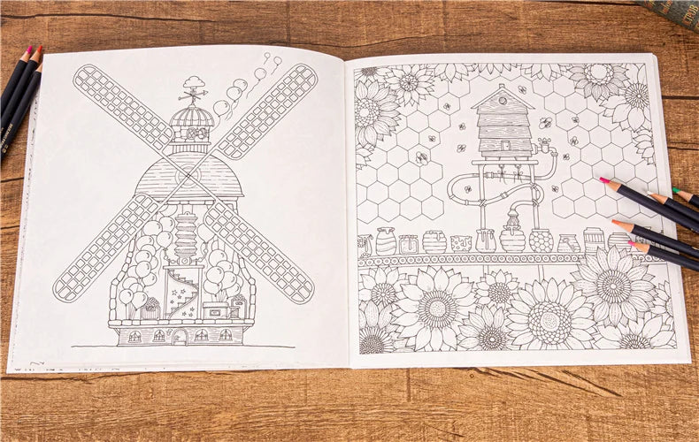 Livre de coloriage Chambres des mystères 80 Pages 25*25cm pour adolescent et adulte