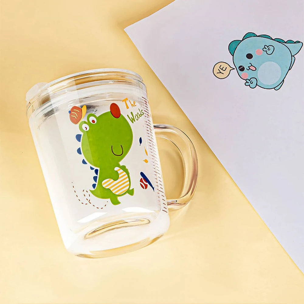 Vaso infantil de 350 ml con tapa y pajita