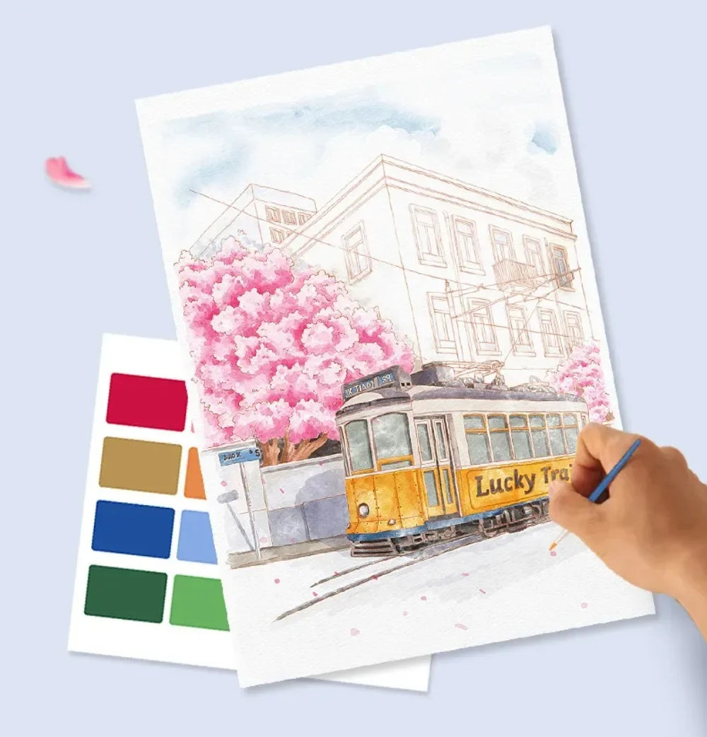 Pencil or Watercolor Coloring Book