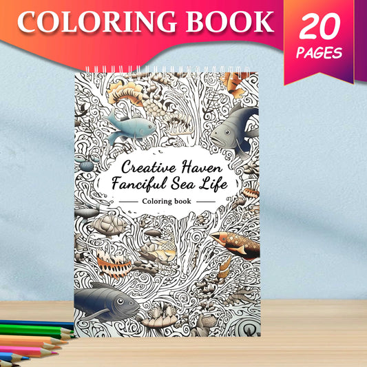 Livre de coloriage pour adulte vie marine