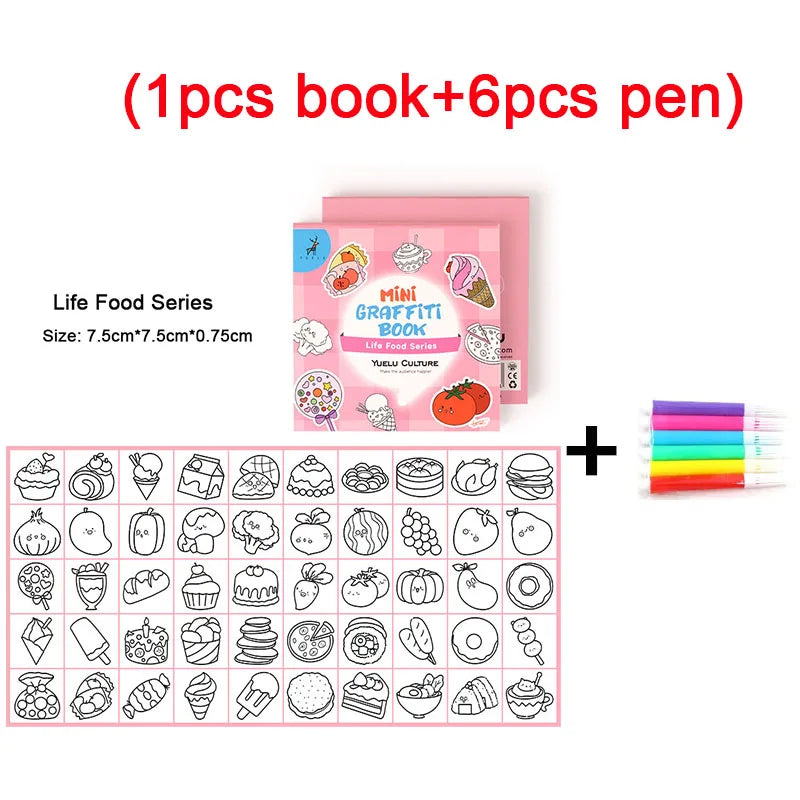 Mini coloring book 50 pages for children