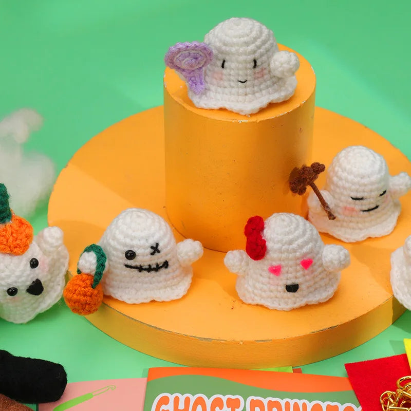 Kit de démarrage au crochet pour débutants fantômes Halloween