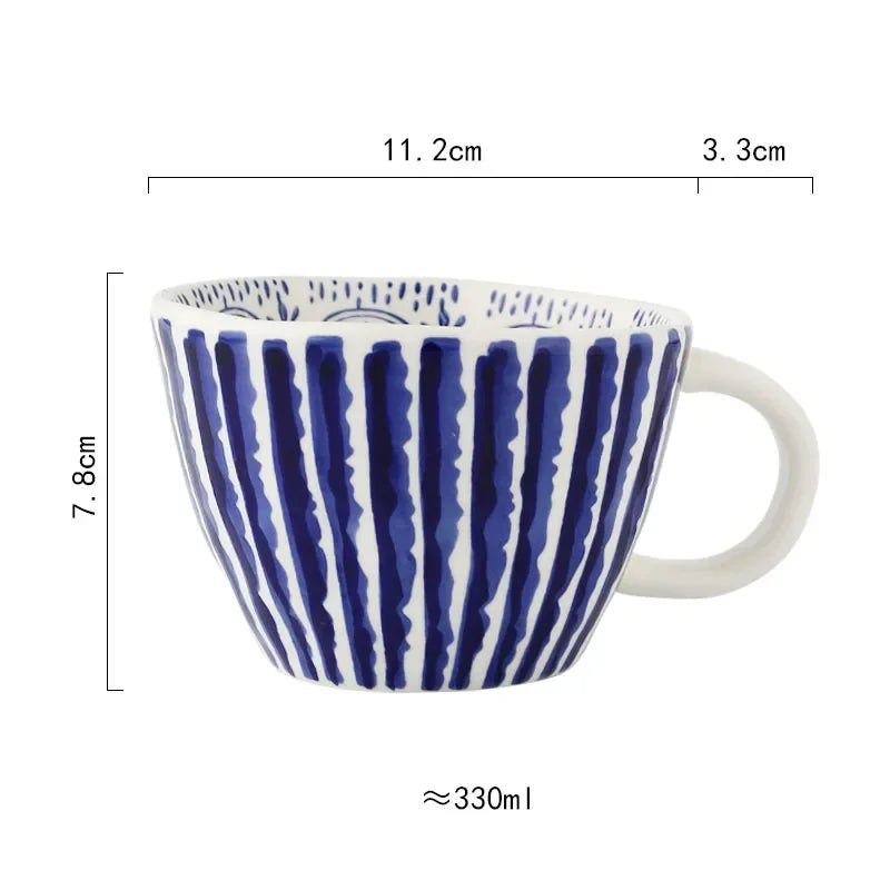 American style mug irregular geometry 100 or 330 ml