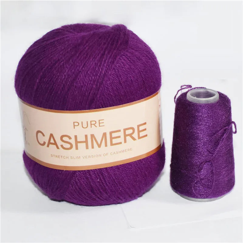 5 Pelotes de fil de Cashmere de Mongolie pour crochet 50gr x 5