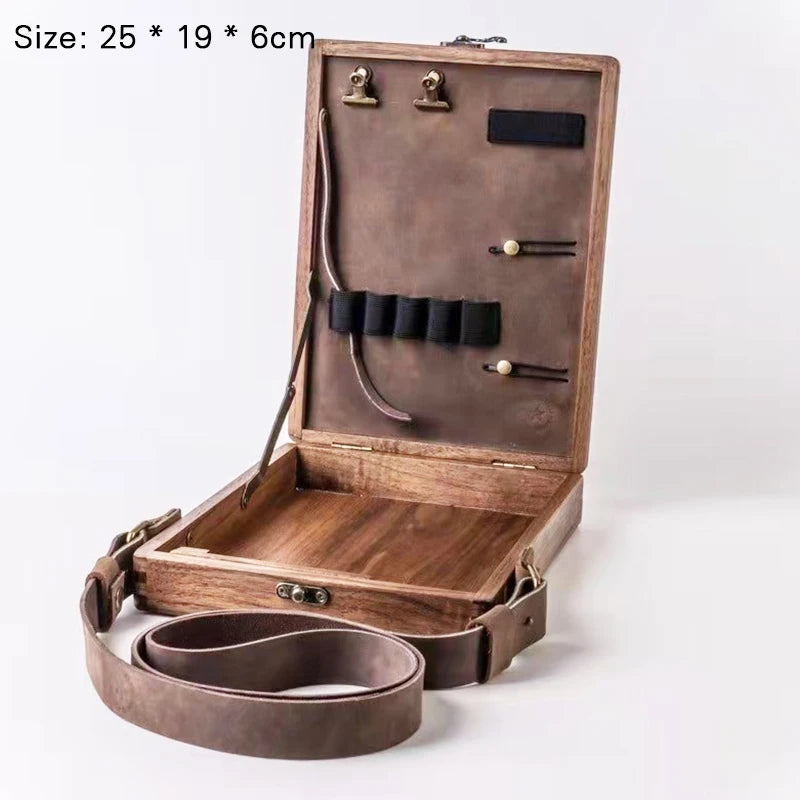 Sac à bandoulière en bois pour artiste rangement matériel mini chevalet