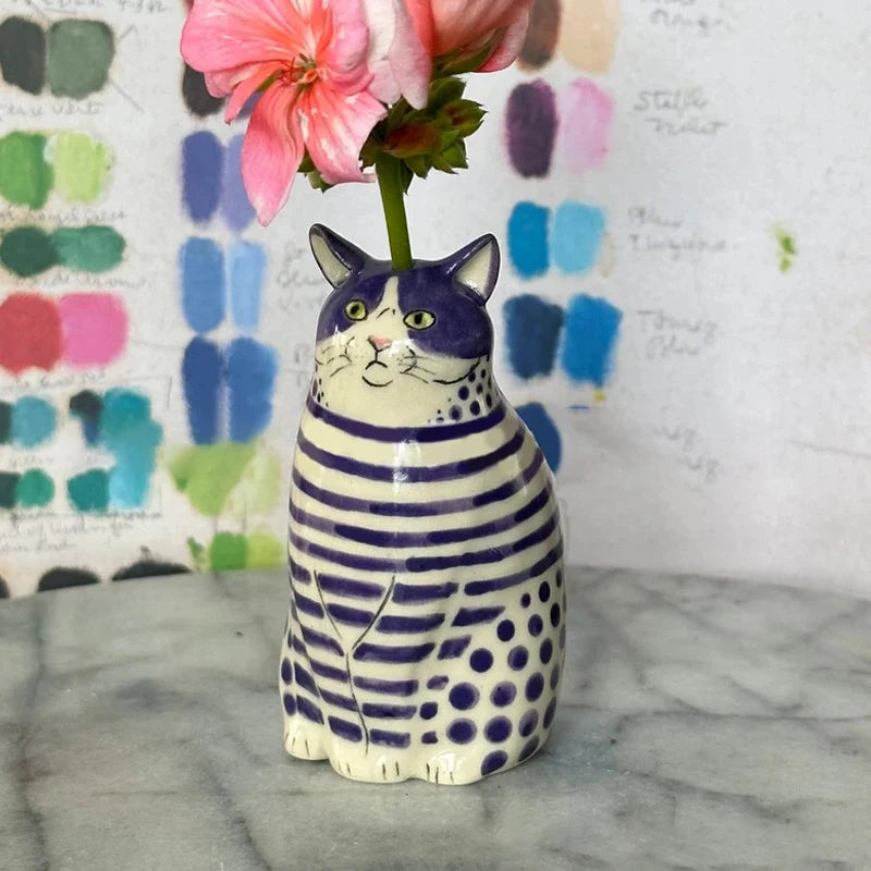 Petit Vase en résine Chats inspirés des poupées russes