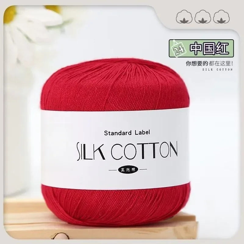 50g silk lace crochet yarn ball