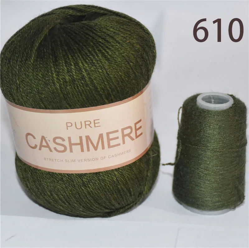 5 Pelotes de fil de Cashmere de Mongolie pour crochet 50gr x 5