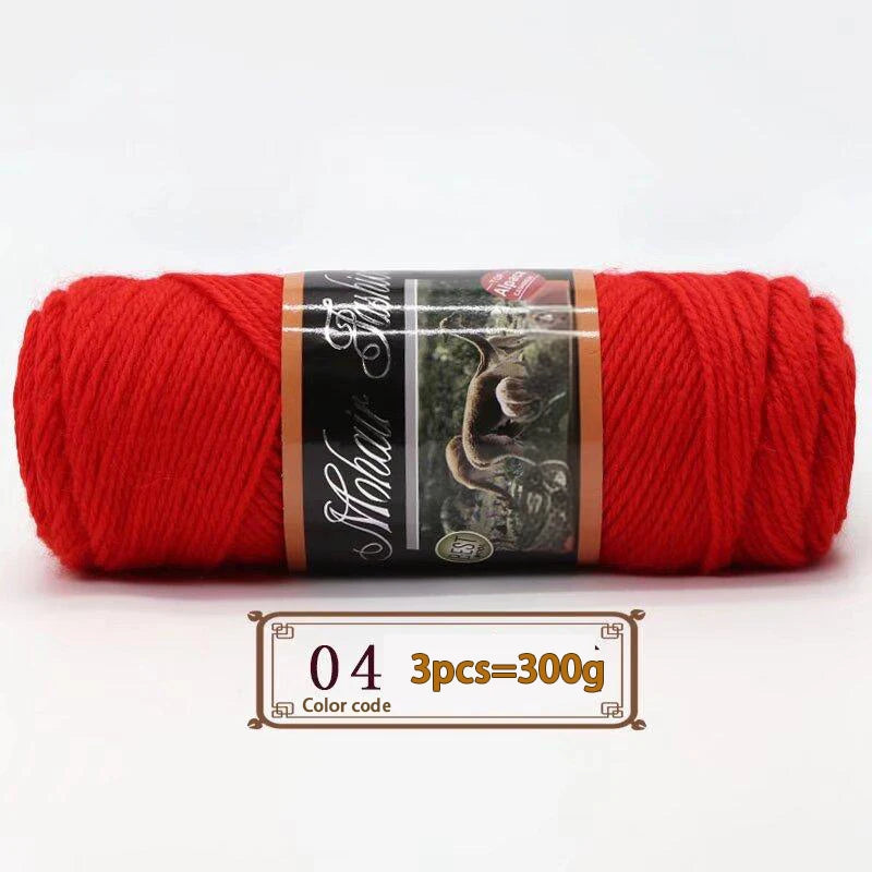 300gr de lana mohair diferentes colores