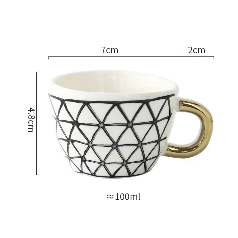 Tasse style américain géométrie irrégulière 100 ou 330 ml