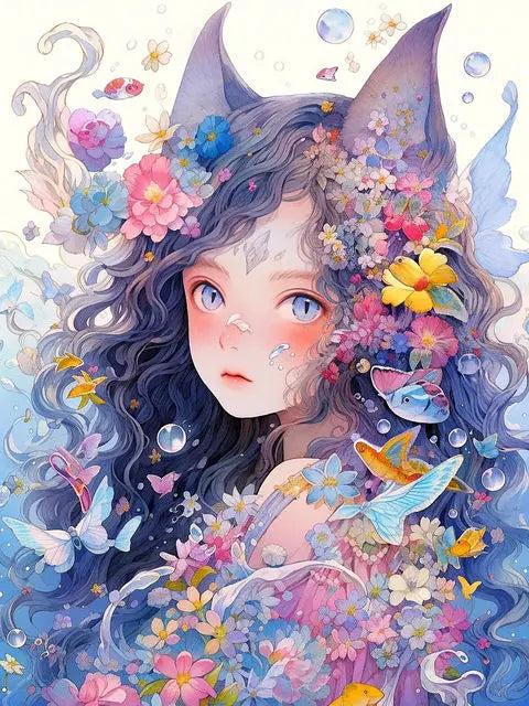 Peintures par numéros pour adultes jeunes filles Anime Elf