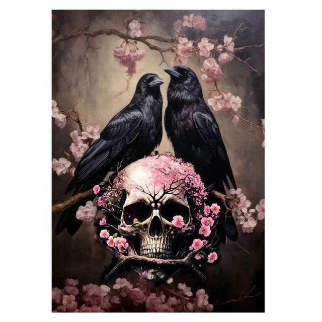 Peinture à diamants 5D corbeau
