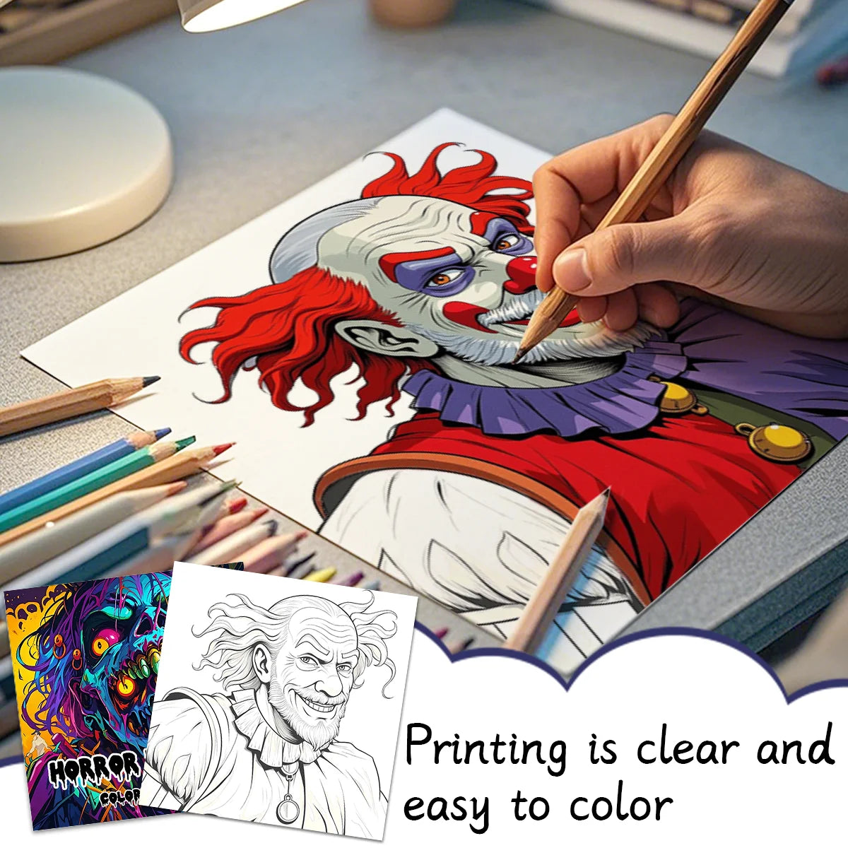 Livre de coloriage Horror Thriller pour adultes