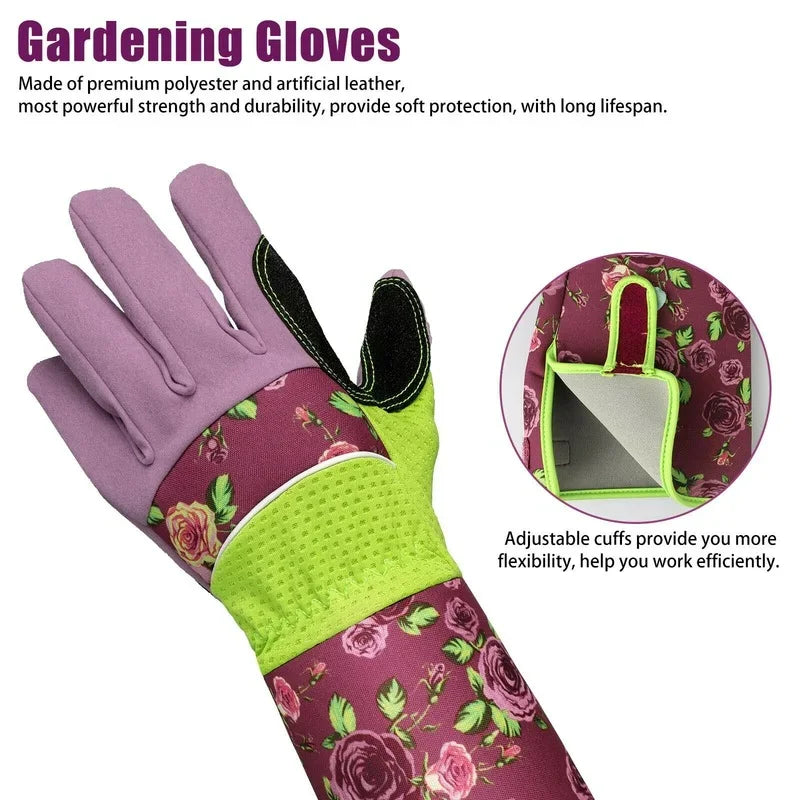 Gants longs résistants aux épines pour le jardinage, protection des mains, imperméable