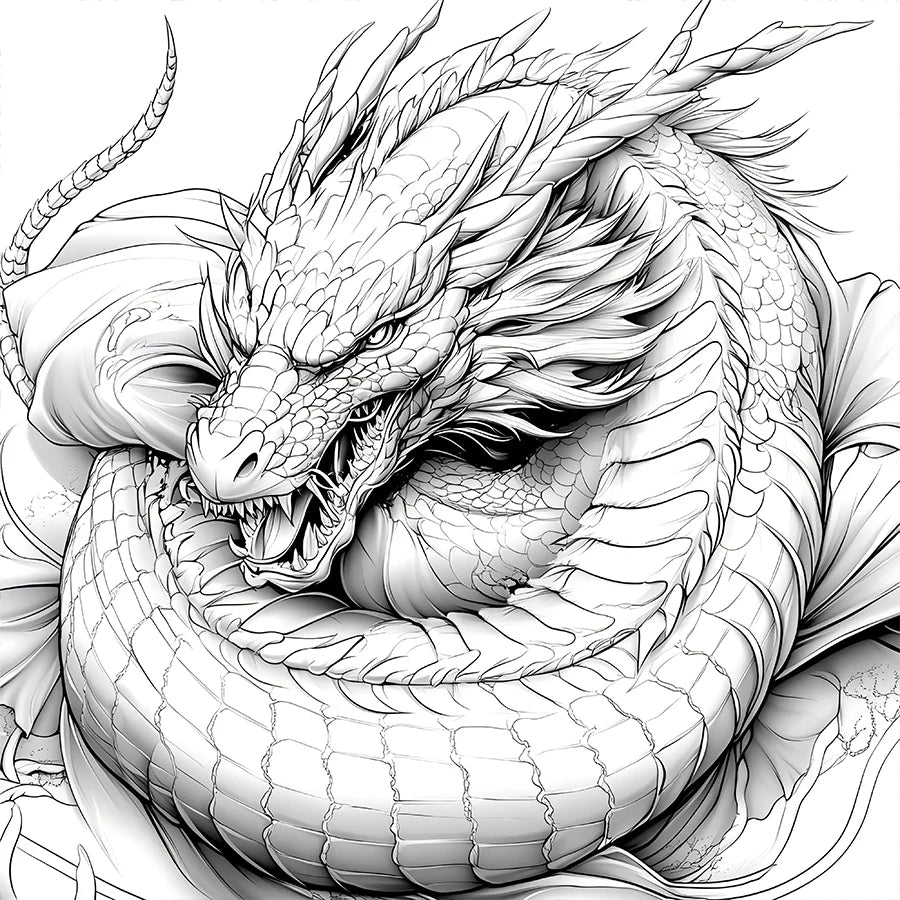 Livre de coloriage pour adultes Dragons