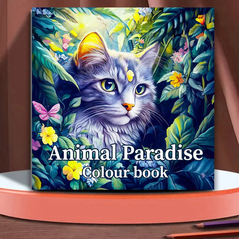 Libro para colorear de animales del paraíso para adultos: terapia antiestrés