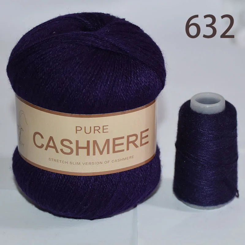 5 Pelotes de fil de Cashmere de Mongolie pour crochet 50gr x 5