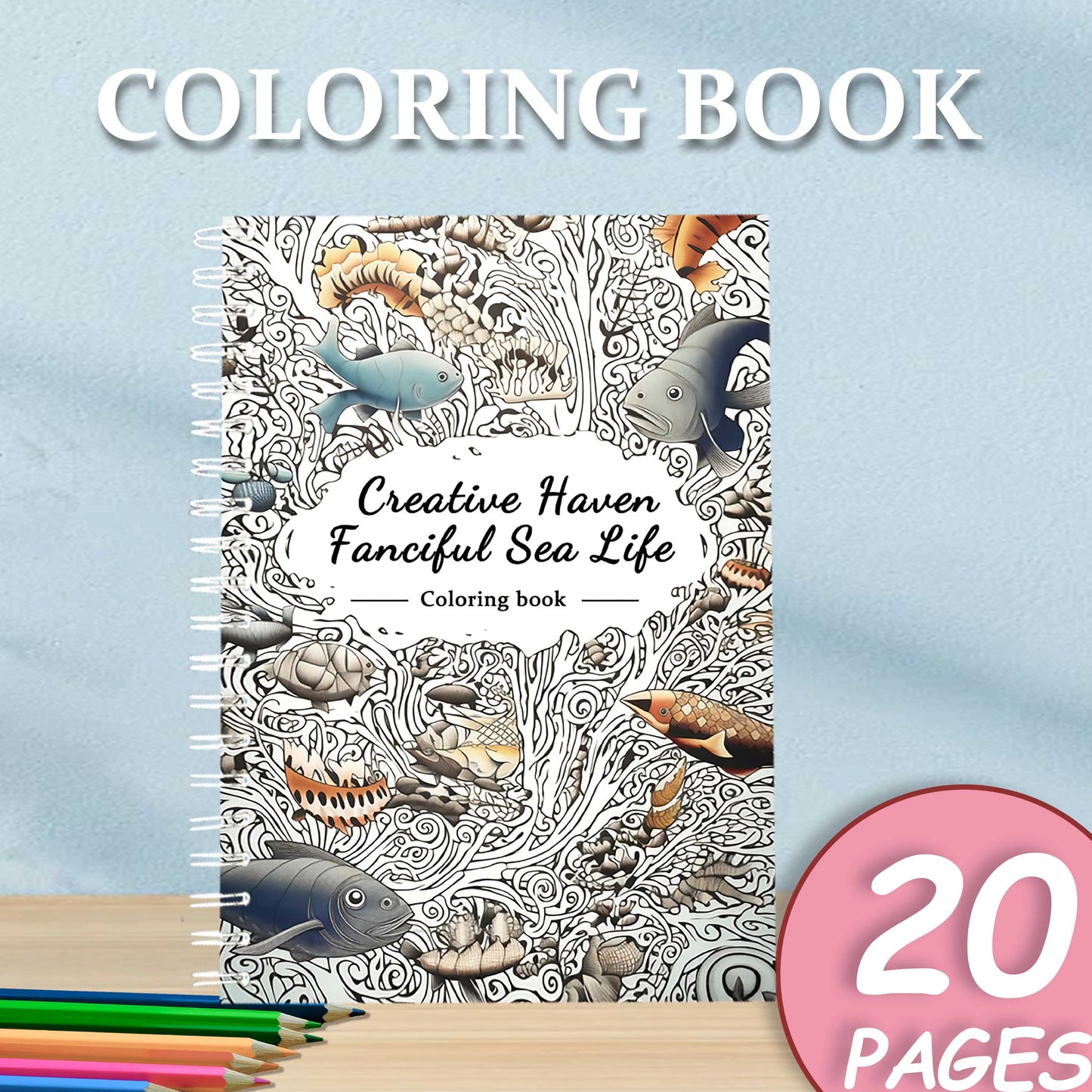 Livre de coloriage pour adulte vie marine