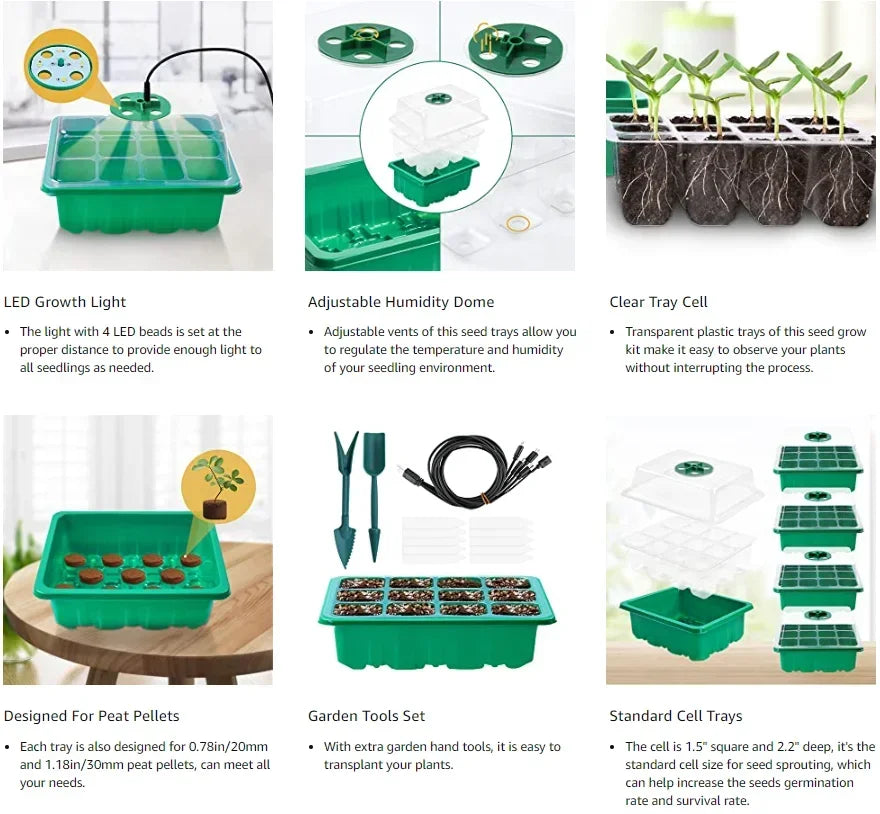 Mini Greenhouse for seedlings with lights