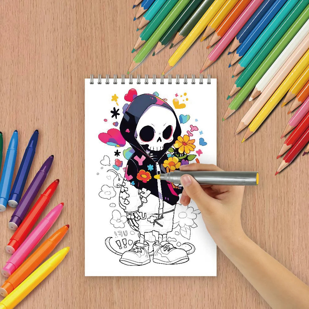 Livres de coloriage anti-stress pour adultes Squelettes