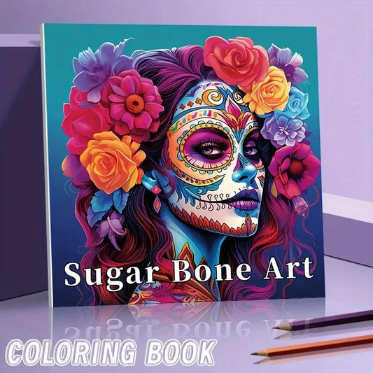 Livre de coloriage artistique Sugar bone Art
