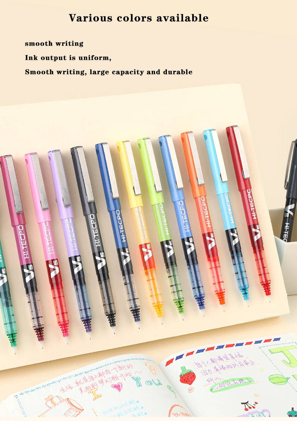 12 stylos style Pilot BX-V5 Gel 0.5mm