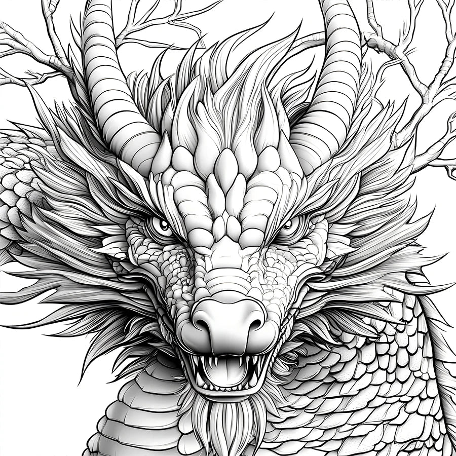 Livre de coloriage pour adultes Dragons