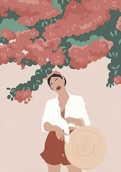 Painting by numbers minimalist women