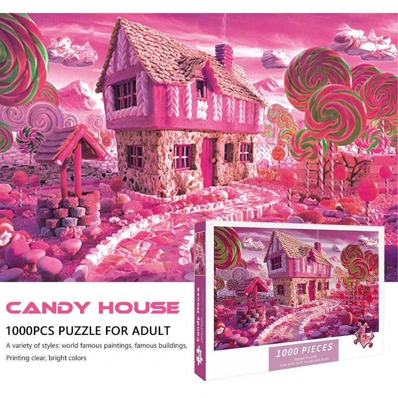 Puzzle 1000 pièces pour Adulte Maison de bonbons Candy House