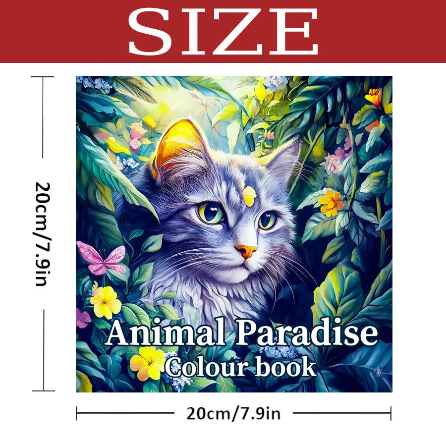 Animal Paradise Coloring Book for Adults Anti-Stress Therapy Art