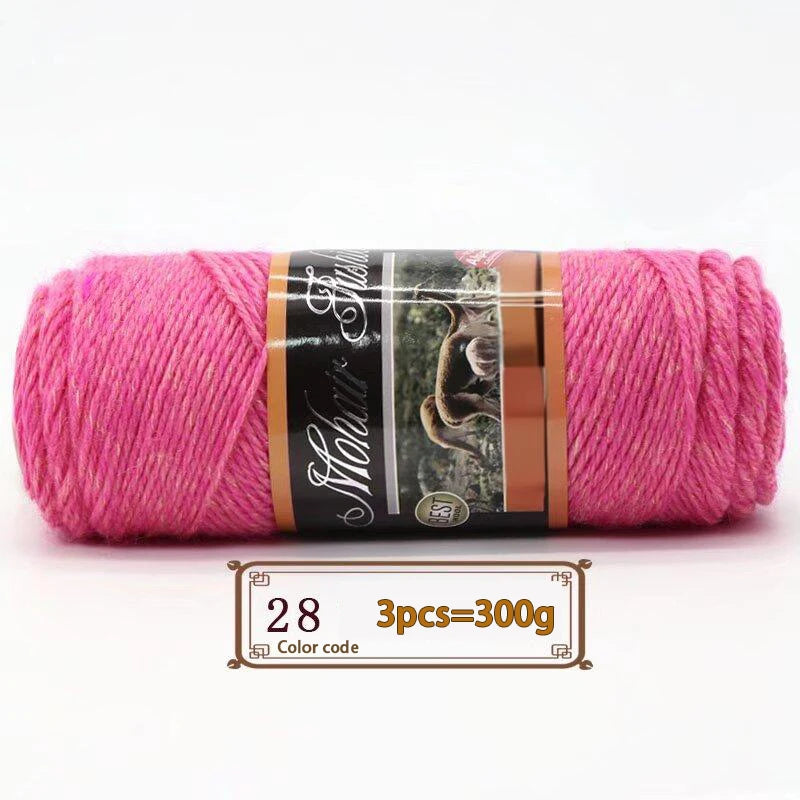 300gr de lana mohair diferentes colores