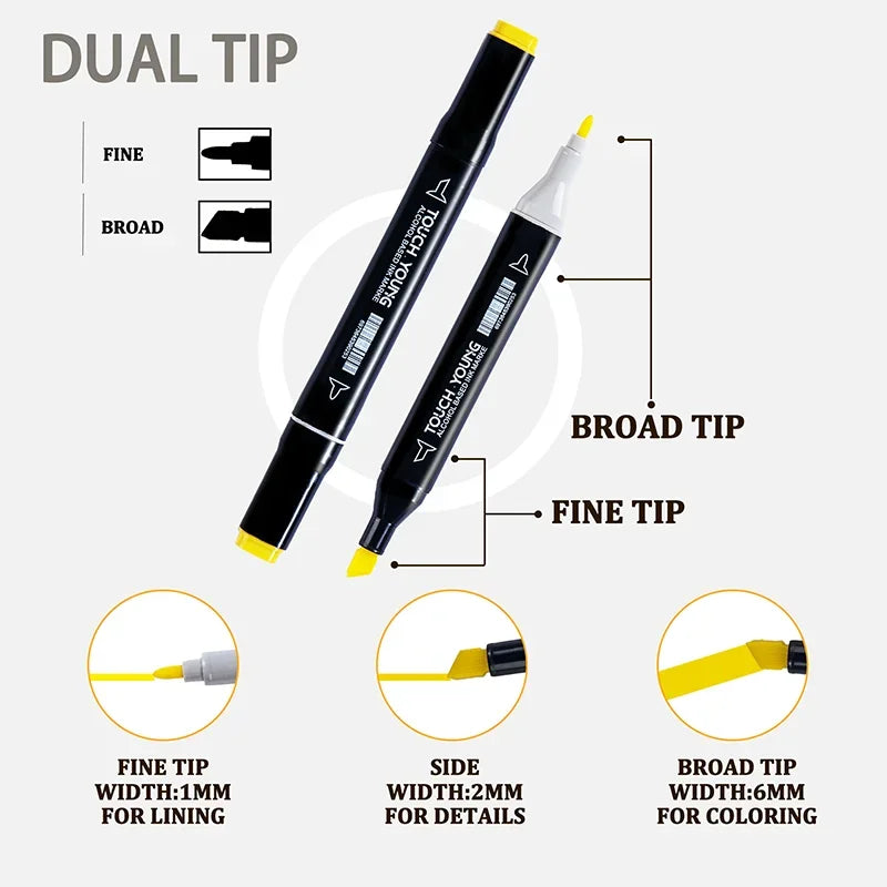 Markers / Feutres double pointe 24-80