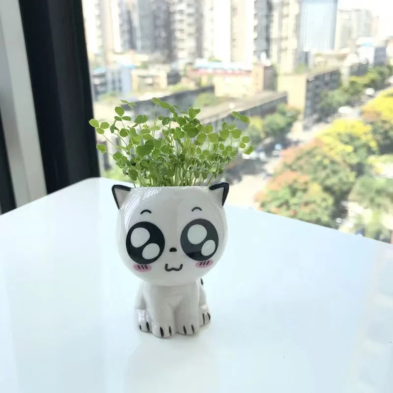 Mini Ceramic Cat Pot