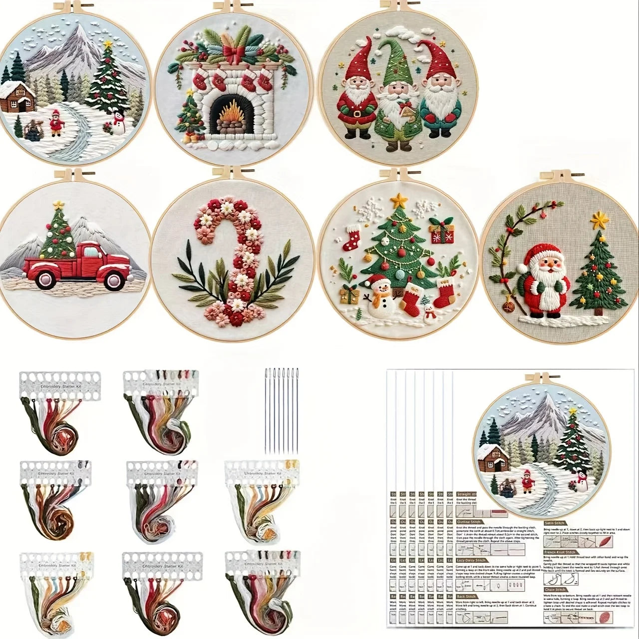 Ensemble de broderie série de noël