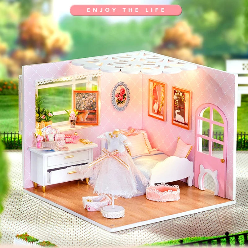 DIY models shops, living room, bedroom Dollhouse