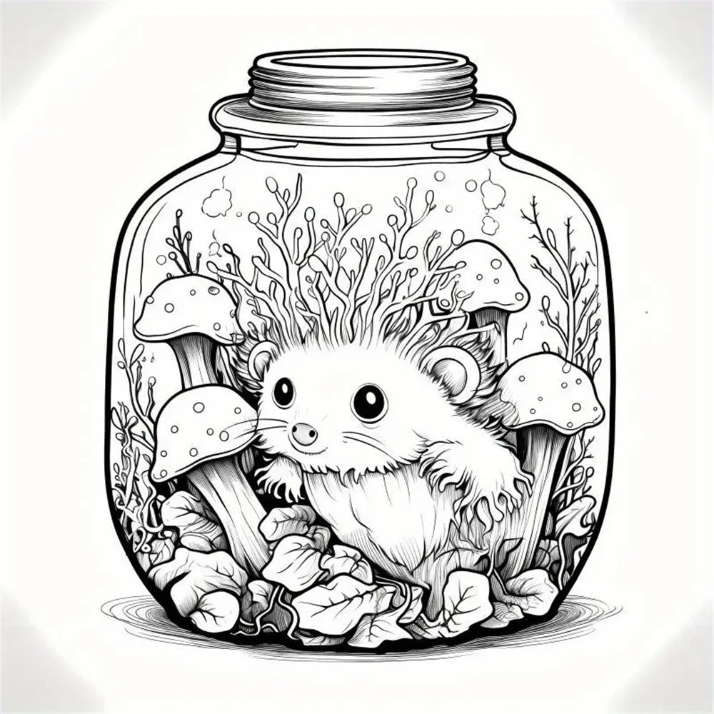 Livre de coloriage jar magique pour Adulte et adolescent 20 pages Anti-stress