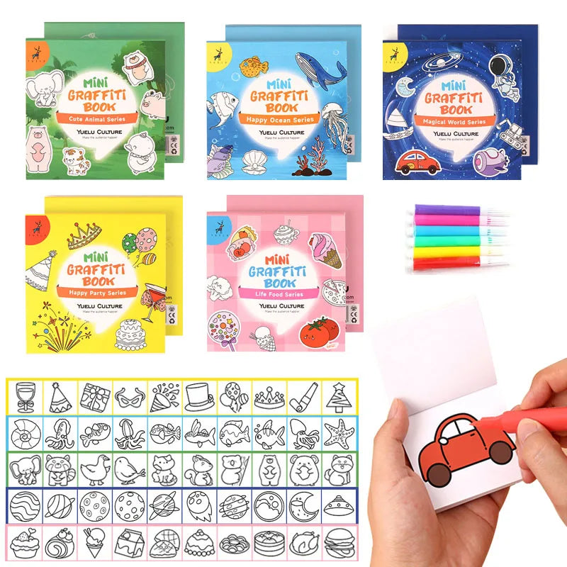 Mini libro para colorear 50 páginas para niños