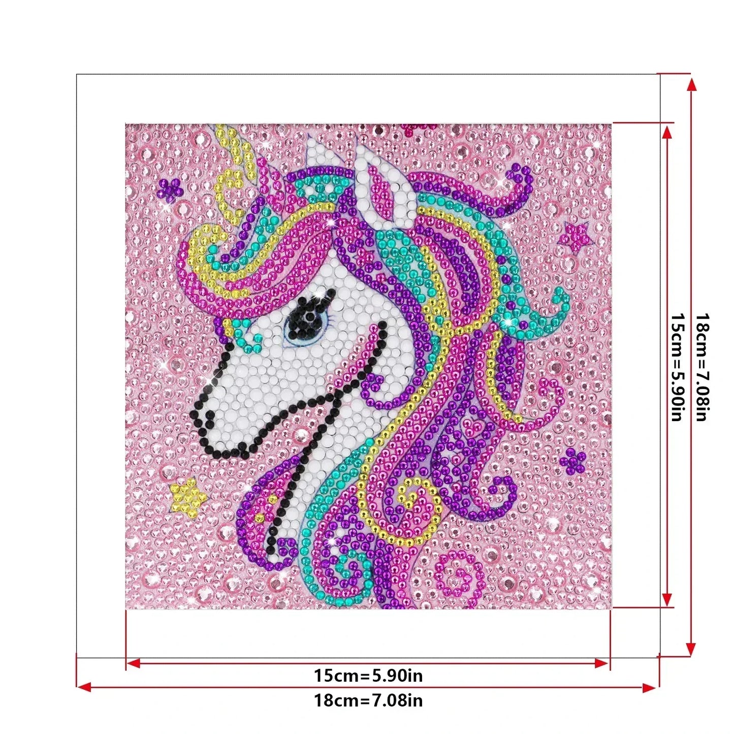 Peintures à diamants pour enfants Licorne, animaux