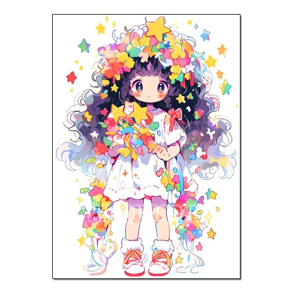 Peinture à diamants Kawaii Star Girl