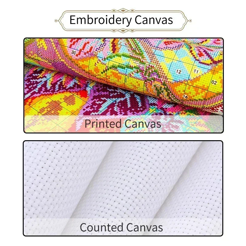 Ensemble de Broderie de Point de Croix ou point compté Renard dans une Bouteille Toile Imprimée ou vierge Aida 16CT 14CT 11CT