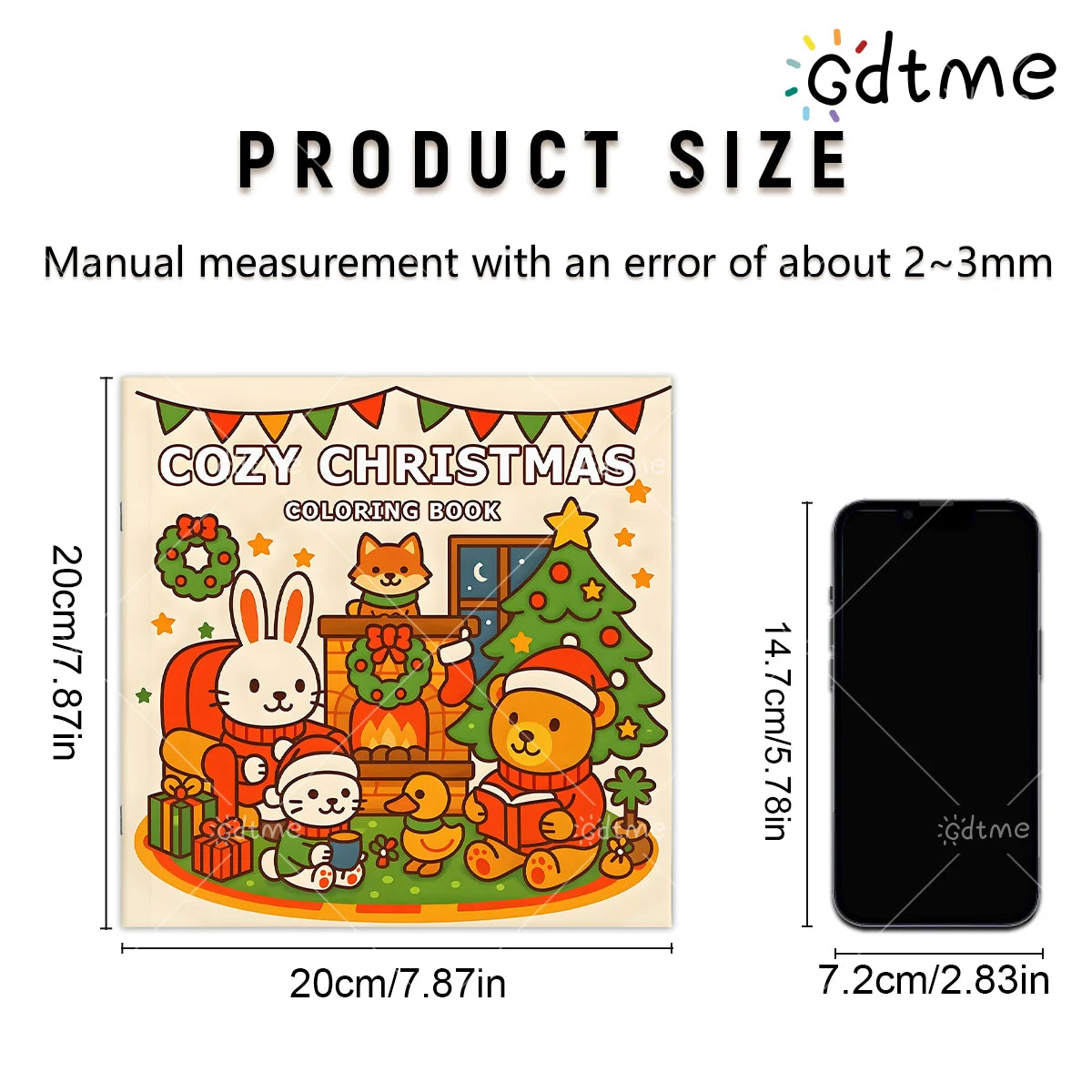 Cozy Christmas coloring book, thick paper for adults and teens, anti-stress, creative and cute drawing book