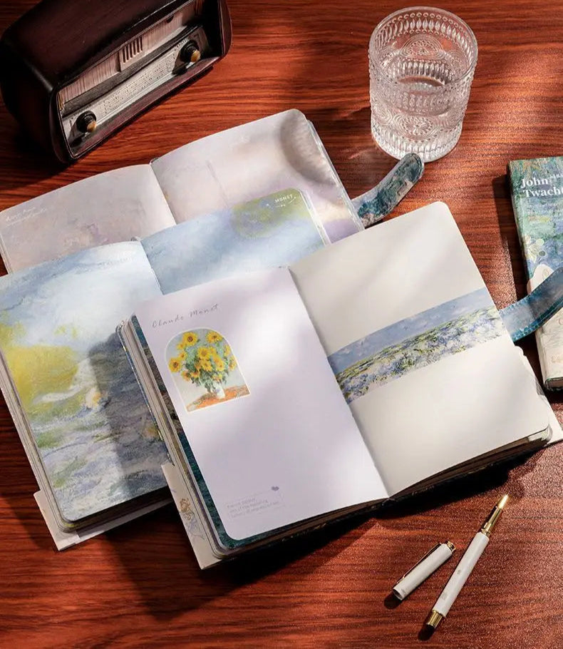 Beautiful retro notebook Monet design