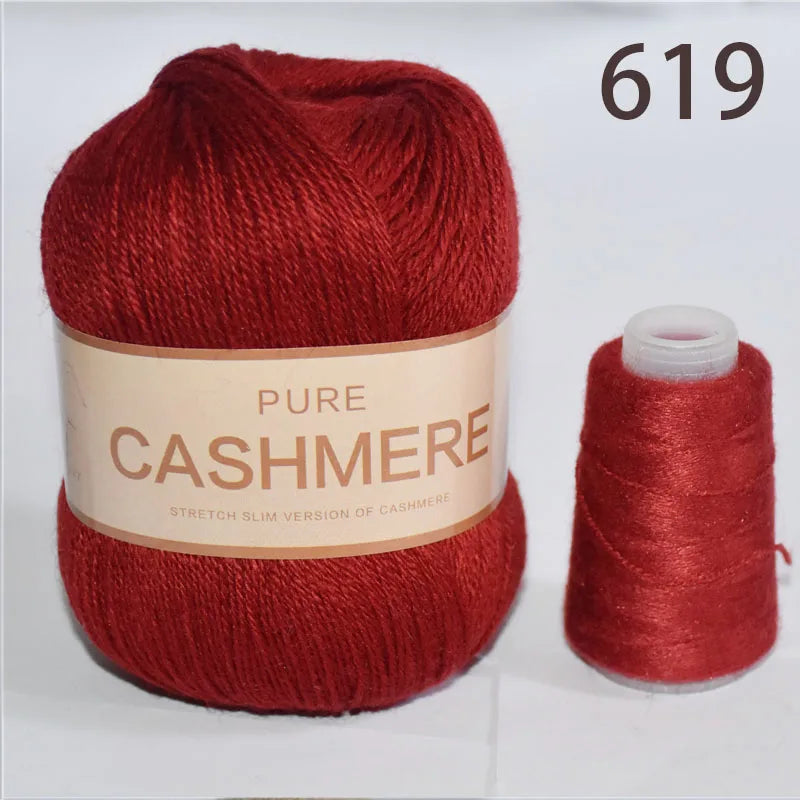 5 Pelotes de fil de Cashmere de Mongolie pour crochet 50gr x 5