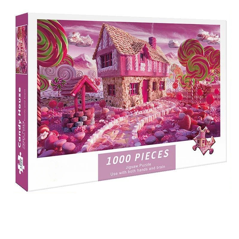 Puzzle 1000 pièces pour Adulte Maison de bonbons Candy House