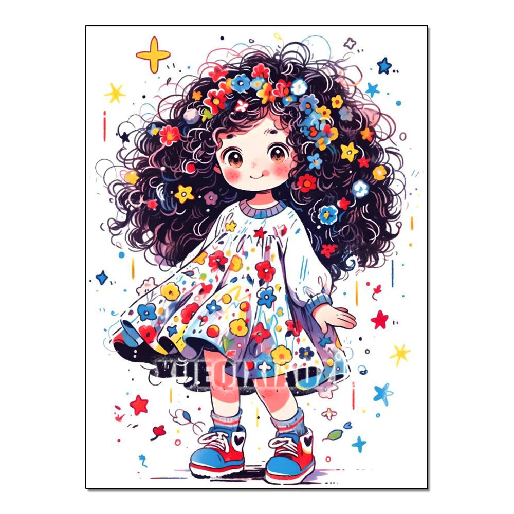 Peinture à diamants Kawaii Star Girl