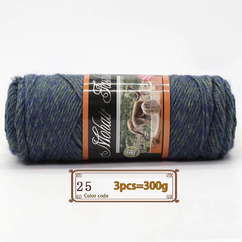 300gr de lana mohair diferentes colores