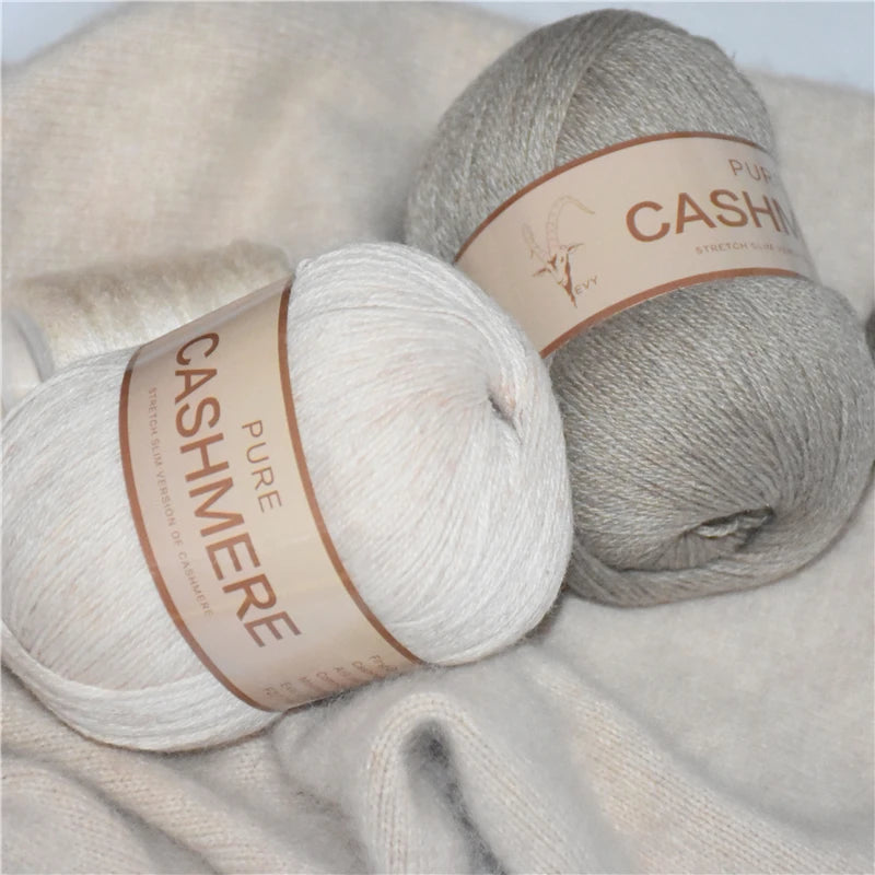 5 Pelotes de fil de Cashmere de Mongolie pour crochet 50gr x 5