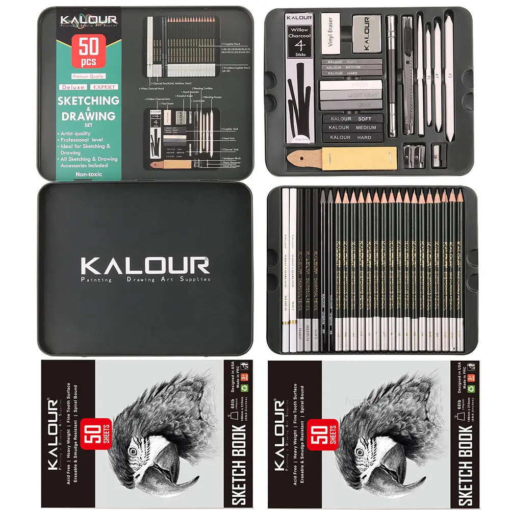 Kalour 70/50/12Pcs Sketch Drawing Pencils Set