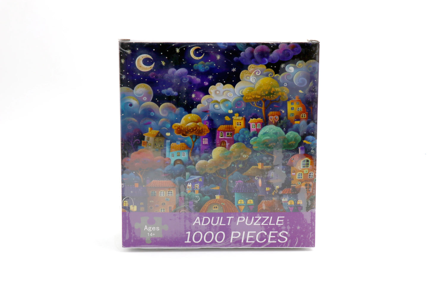 Puzzle 1000pcs pour adulte Maisons sous un ciel étoilé