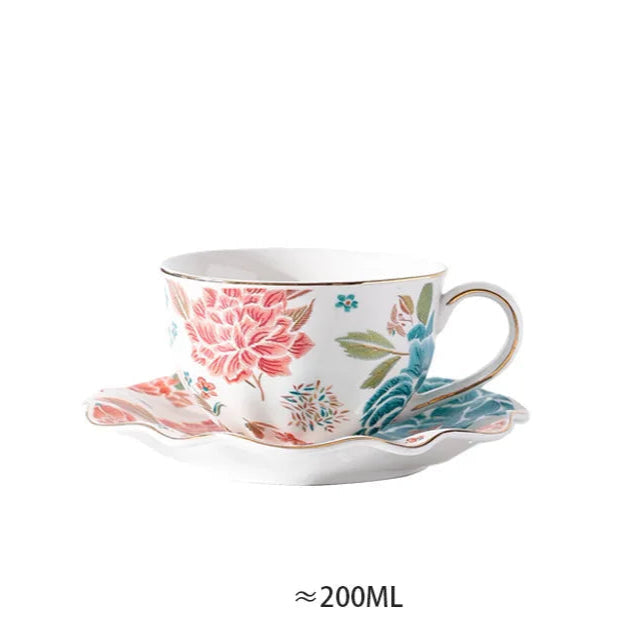 Taza de flores chinas